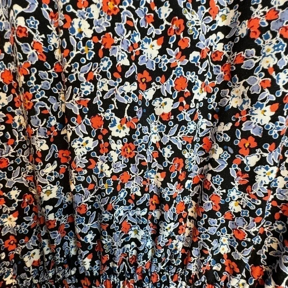 GAP‎ Women’s Vneck navy floral print dress size Medium - Picture 6 of 6